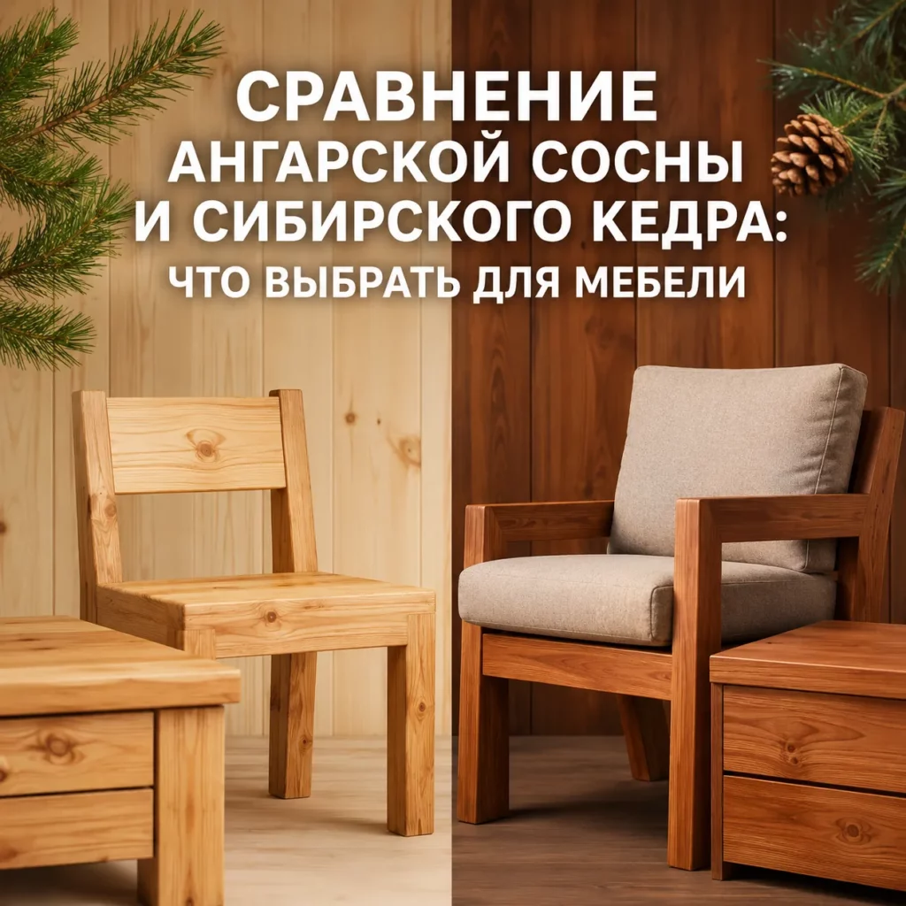 Сравнение ангарской сосны и сибирского кедра: что выбрать для мебели